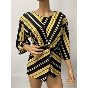 marc new york top Black And Yellow Striped Size Medium